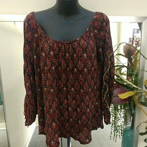 🍀Lucky Brand Floral Boho Top